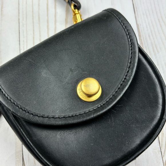 Vintage Coach Black Belt Bag Crossbody Shoulder Bag - Picture 3 of 7